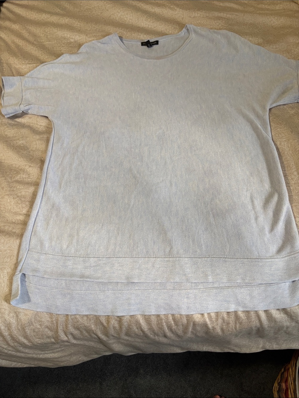 Eileen Fisher Pale Blue Knit Top